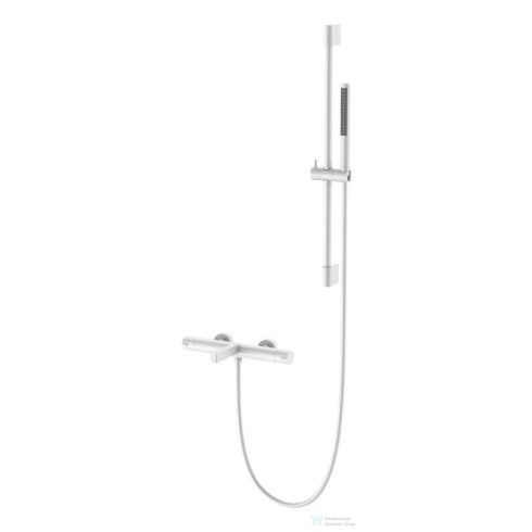 AREZZO design ELEGANT termosztatikus kádcsaptelep zuhanyszettel , matt fehér AR-1295MW