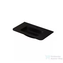   Arezzo Design SIERRA 80x46 cm-es, beépíthető mosdó, matt fekete AR-141580B