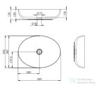 AREZZO design pultra ültethető mosdó RIKA 52x40 matt fekete