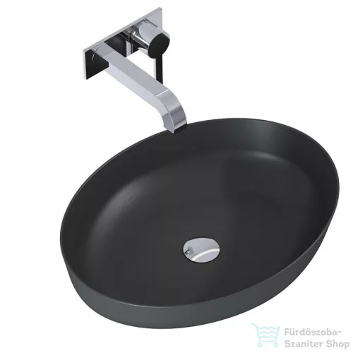 AREZZO design pultra ültethető mosdó RIKA 52x40 matt antracit AR-145004