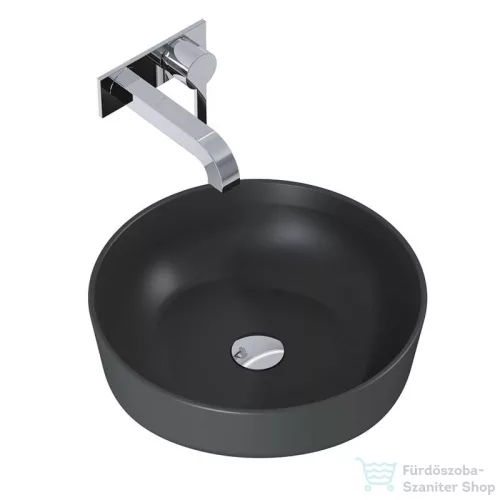 AREZZO design pultra ültethető mosdó LORCA 42x42 matt antracit AR-145007