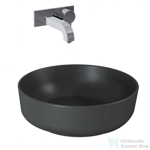 AREZZO design pultra ültethető mosdó LORCA 42x42 matt antracit AR-145007