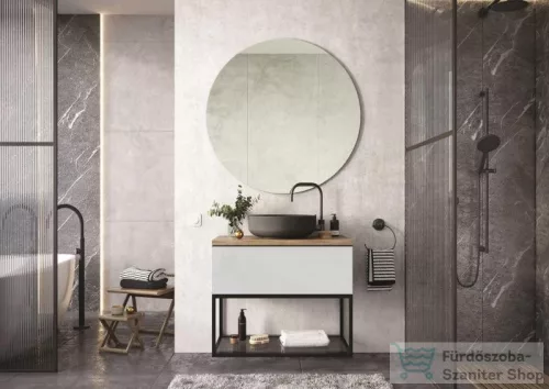 AREZZO design pultra ültethető mosdó LORCA 42x42 matt antracit AR-145007