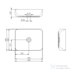 AREZZO design Nomia pultra ültethető mosdó 50x39 cm, fehér AR-145042