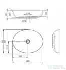 AREZZO design Rika pultra ültethető mosdó AR-145056