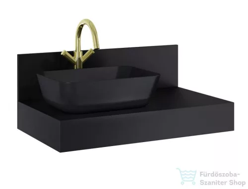 AREZZO design pultra ültethető mosdó RENI 46x33, matt fekete