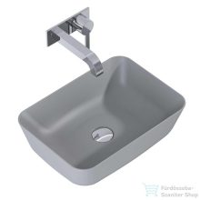   AREZZO design pultra ültethető mosdó RENI 46x33, matt ezüstszürke