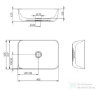 AREZZO design pultra ültethető mosdó RENI 46x33, matt antracit