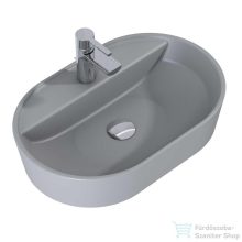   AREZZO design pultra ültethető mosdó BABETTE 62X44 matt ezüstszürke