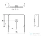 AREZZO design pultra ültethető mosdó NOMIA 50x39, matt fekete