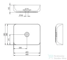 AREZZO design pultra ültethető mosdó NOMIA 50x39, matt antracit