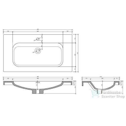 AREZZO design 90 cm-es Iwa mosdó
