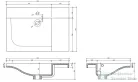 AREZZO design 70 cm-es Metis akril mosdó, matt fehér