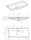 AREZZO design Maxxi 100 cm-es mosdó AR-145815