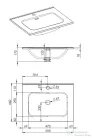 AREZZO design Skappa 60 cm-es mosdó AR-145830