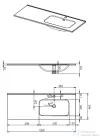 AREZZO design Skappa 120 cm-es mosdó, jobbos AR-145925