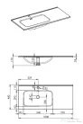 AREZZO design Skappa 100 cm-es mosdó, balos AR-145935