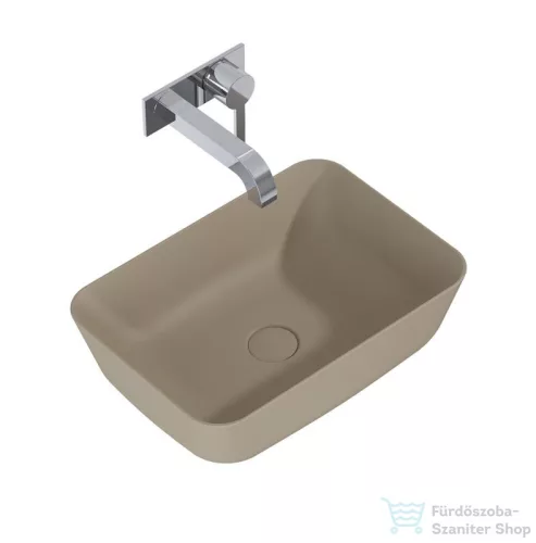 AREZZO design pultra ültethető mosdó RENI 46x33, matt beige AR-146027