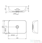 AREZZO design pultra ültethető mosdó RENI 46x33, matt beige AR-146027