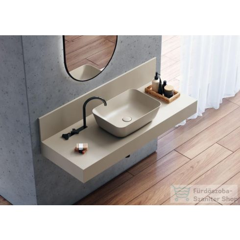AREZZO design pultra ültethető mosdó RENI 46x33, matt beige AR-146027