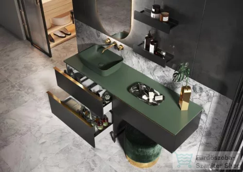 AREZZO design pultra ültethető mosdó RENI 46x33, matt zöld AR-146028