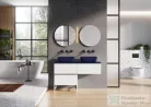 AREZZO design pultra ültethető mosdó RENI 46x33, matt kék AR-146029