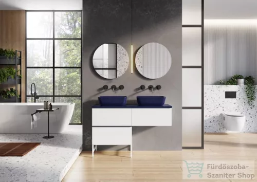 AREZZO design pultra ültethető mosdó RENI 46x33, matt kék AR-146029