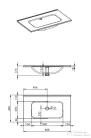 AREZZO design Skappa 80 cm-es mosdó, csaplyuk nélkül, fehér AR-146032