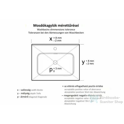 AREZZO design Skappa 100 cm-es mosdó, csaplyuk nélkül, jobbos, fehér AR-146035