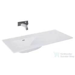   AREZZO design Skappa 100 cm-es mosdó, csaplyuk nélkül, balos, fehér AR-146036