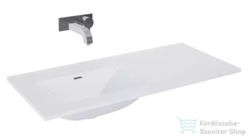 AREZZO design Skappa 100 cm-es mosdó, csaplyuk nélkül, balos, fehér AR-146036