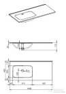 AREZZO design Skappa 100 cm-es mosdó, csaplyuk nélkül, balos, fehér AR-146036