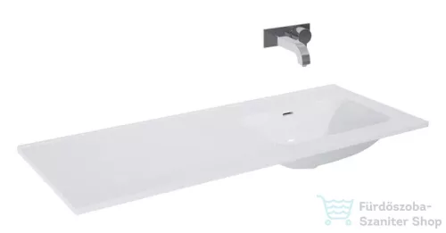 AREZZO design Skappa 120 cm-es mosdó (60+60), csaplyuk nélkül, jobbos, fehér AR-146039