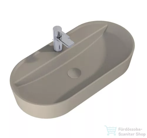 AREZZO design pultra ültethető mosdó BABETTE 82X41 cm, matt bézs AR-146044