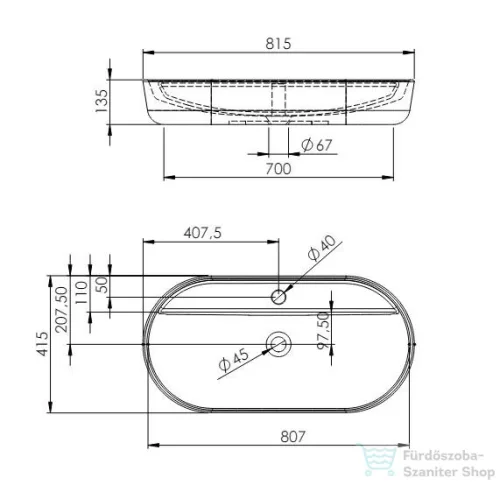 AREZZO design pultra ültethető mosdó BABETTE 82X41 cm, matt zöld AR-146046