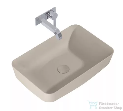 AREZZO design Nomia pultra ültethető mosdó 50x39 cm, matt bézs AR-146051