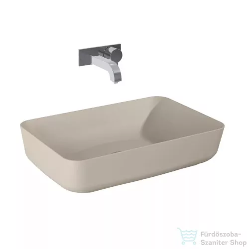 AREZZO design Nomia pultra ültethető mosdó 50x39 cm, matt bézs AR-146051