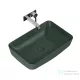 AREZZO design Nomia pultra ültethető mosdó 50x39 cm, matt zöld AR-146052