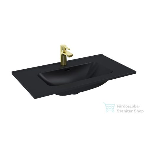 AREZZO design SKAPPA 80 cm-es mosdó, matt fekete AR-146065
