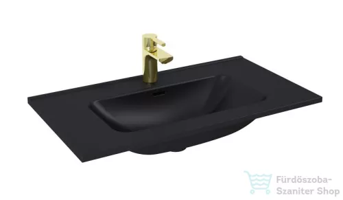 AREZZO design SKAPPA 80 cm-es mosdó, matt fekete AR-146065