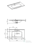 AREZZO design SKAPPA 80 cm-es mosdó, matt fekete AR-146065