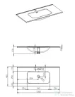 AREZZO design SKAPPA 100 cm-es mosdó, matt bézs AR-146067