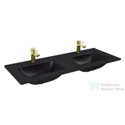   AREZZO design SKAPPA 120 cm-es dupla mosdó, matt fekete AR-146075