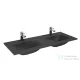 AREZZO design SKAPPA 120 cm-es dupla mosdó, matt antracit AR-146076