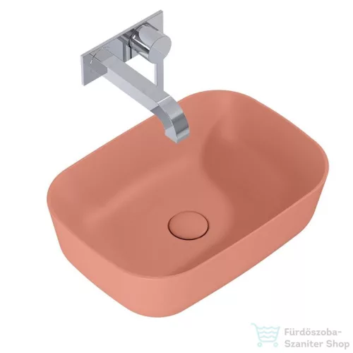 AREZZO design pultra ültethető mosdó RENI 46x33, matt terra pink AR-146081