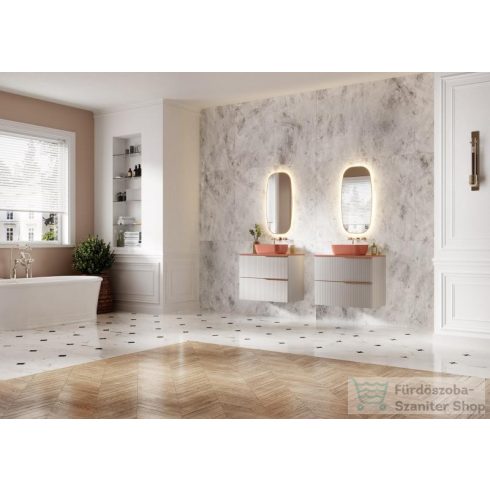 AREZZO design pultra ültethető mosdó RENI 46x33, matt terra pink AR-146081