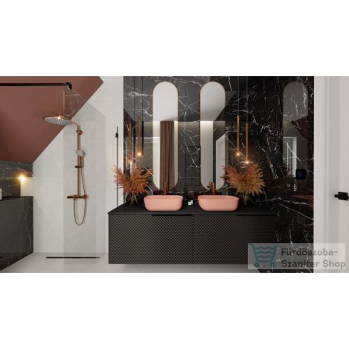 AREZZO design pultra ültethető mosdó RENI 46x33, matt terra pink AR-146081