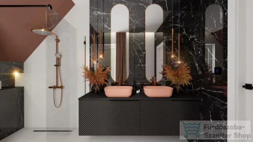 AREZZO design pultra ültethető mosdó RENI 46x33, matt terra pink AR-146081