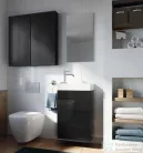 Arezzo design MINI 40 1 ajtós (alsószekrény + mosdó), mf fekete AR-163070
