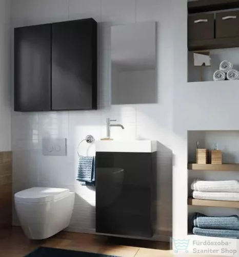 Arezzo design MINI 40 1 ajtós (alsószekrény + mosdó), mf fekete AR-163070